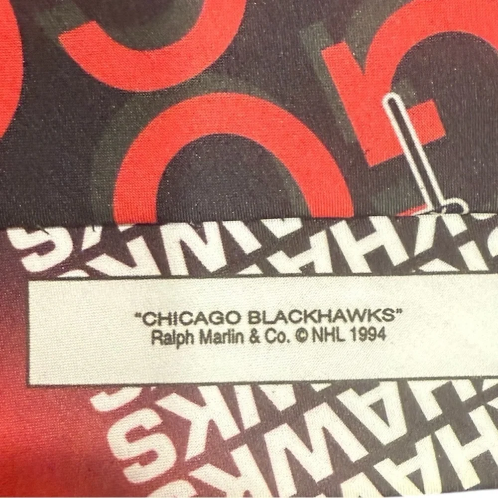 Chicago Blackhawks Ralph Marlin & Co. NHL 1994 Vintage Men’s Neck Tie Black, Red